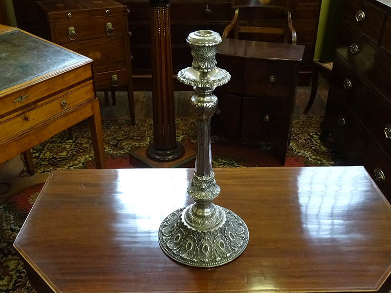 Large Victorian silverplate candlestick
